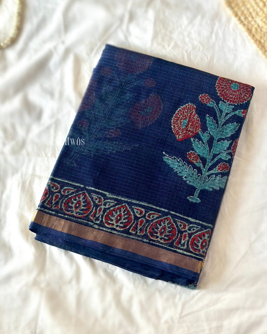 Handblock Printed Kota Doria Saree NB