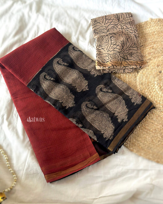 Handblock Printed Kota Doria Saree RB